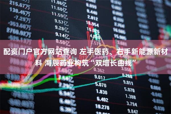 配资门户官方网站查询 左手医药、右手新能源新材料 海辰药业构筑“双增长曲线”