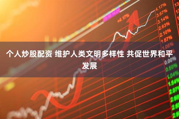 个人炒股配资 维护人类文明多样性 共促世界和平发展